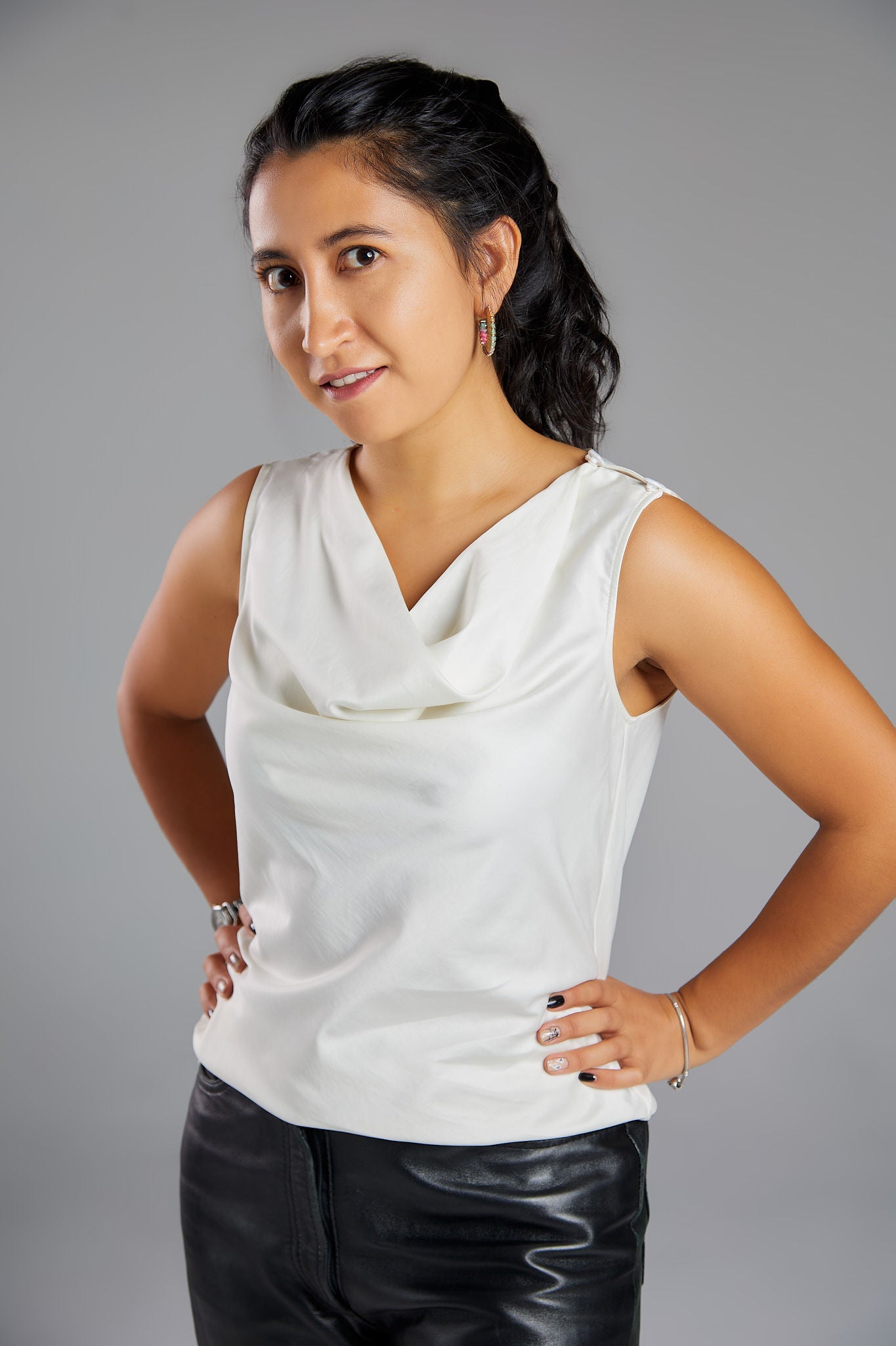 Women's sleeveless top with effortless drape and soft luxurious feel. Its unique Cupro-Cotton composition ensures perfect for all-day wear.